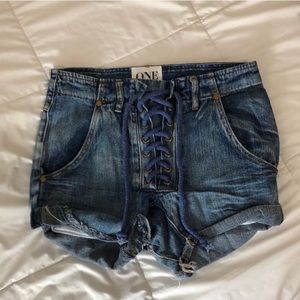 One Teaspoon Super Freaks Denim Short
